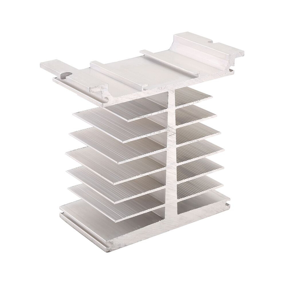 10A-120A Solid State Relay Ssr Da Aa Dd Aluminum Fins Single Phase Aluminum Heat Sink Dissipation Radiator Rail Mount 4711362218304