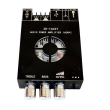 ZK-1602T Audio Power Amplifier Module TDA7498E 160WX2 High Bass Adjustment Amplifier Board DC15-36V