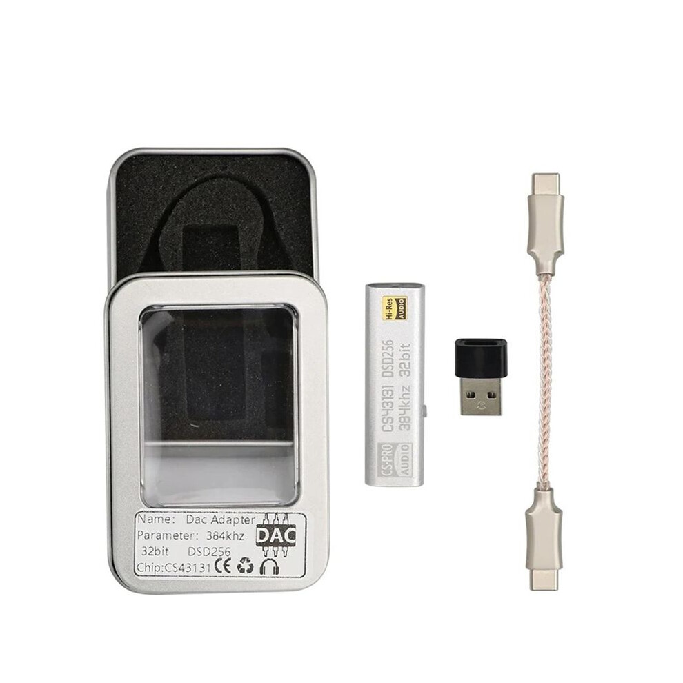 Dac Cs43131 Dsd256 Headphone Amplifier Usb Type C To 3.5Mm Output Aux Adapter Hifi Audio Chip Amp Decoder For Android 6031075798787