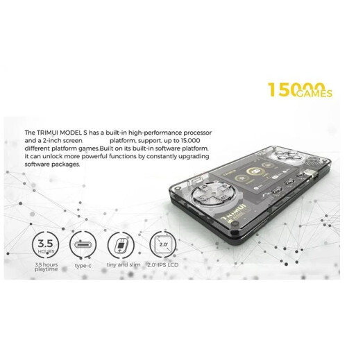 Trimui Model S Handheld Game Machine 2 Inch Ips Screen  Extremely Compact Nostalgic Handheld Card Machine(Silver) 1