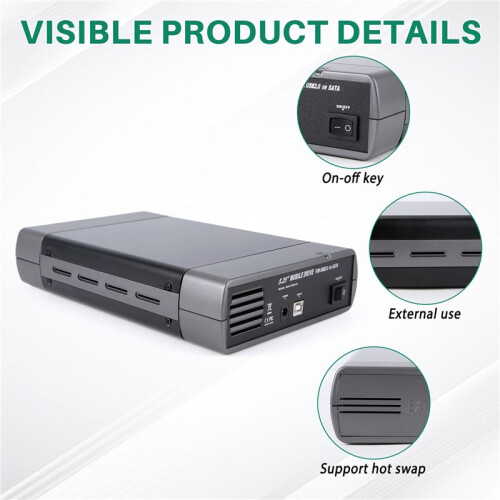 5.25 Inch USB 2.0  External Optical Drive Case Enclosure Box Adapter for Windows XP for  PC EU Plug 1