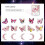 Retro Notebook Decoration Material Stickers DIY Decorative Sticker for Notebook Labels, Violet Butterfly 4