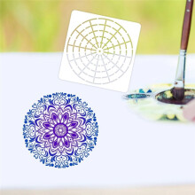 15 Pieces Mandala Dot Painting Tool Stencils Set, Reusable Mandala Stencil Template for Rock Wood Canvas DIY Painting