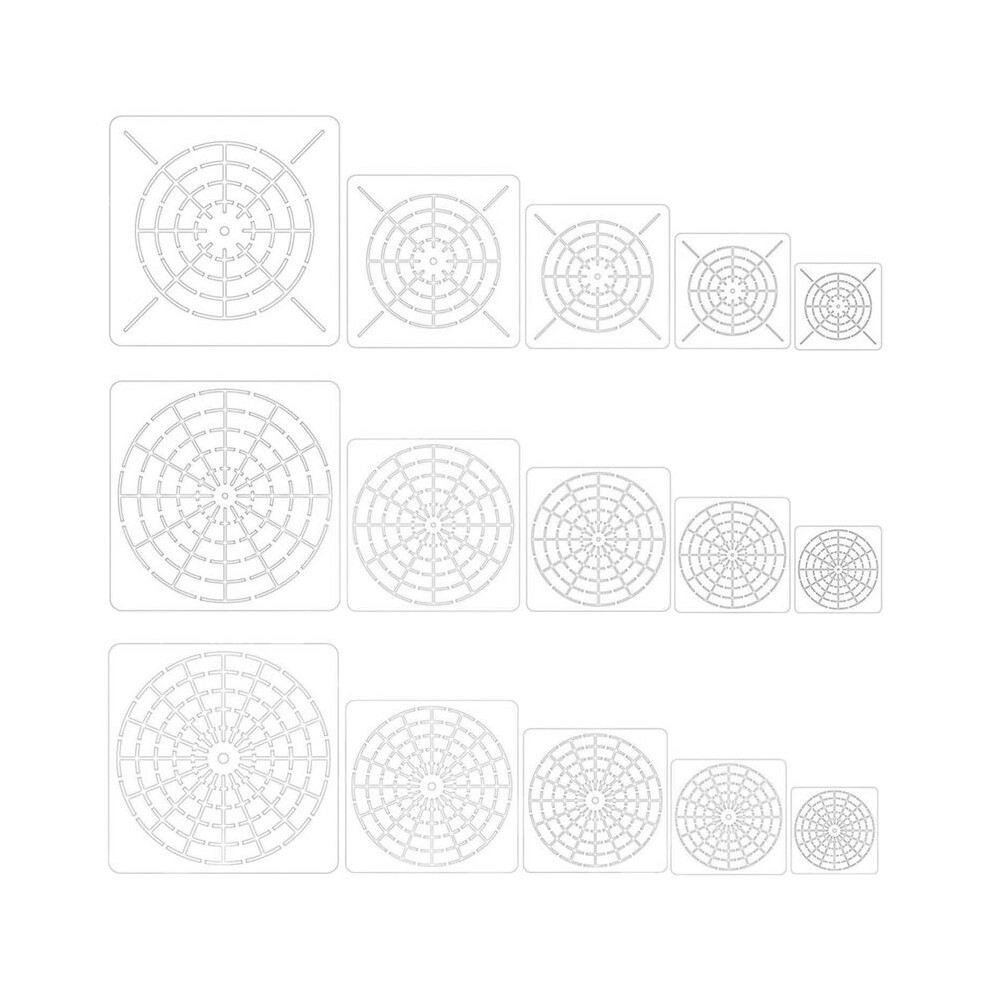 15 Pieces Mandala Dot Painting Tool Stencils Set, Reusable Mandala Stencil Template for Rock Wood Canvas DIY Painting