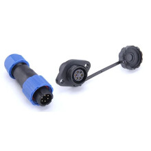 SP13 Waterdichte Connector IP68 6-Pins Kabelconnectoren Mannelijke/Vrouwelijke Stekker en Moer/Flens/Docking