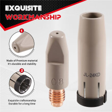 9Pcs 24KD Coating Protection Nozzle 0.8mm MIG Torch Gas Nozzle Tip Holder of 24KD MIGMAG Welding Torch