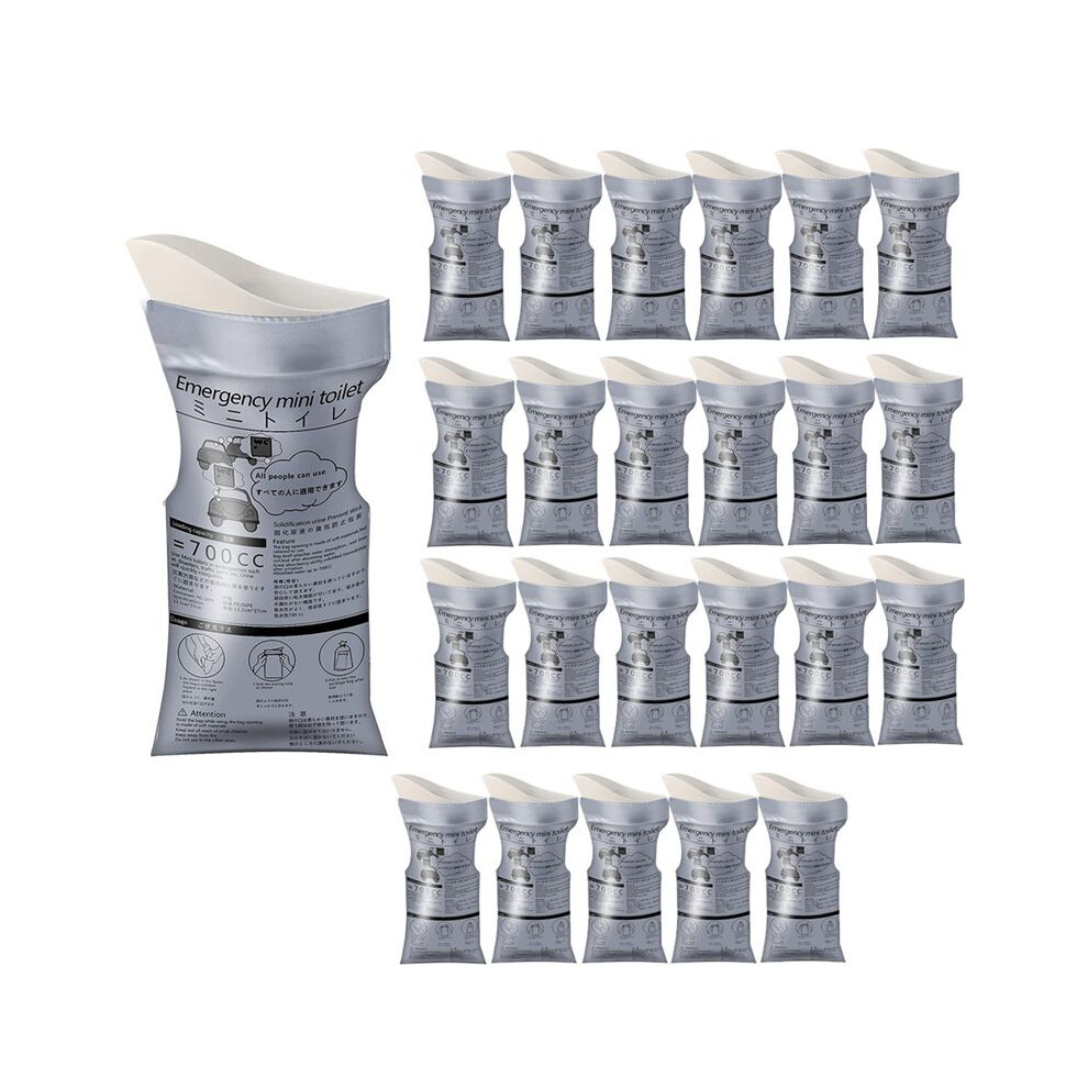 24 PCS Disposable Urine Bag,700ML Emergency  Toilet for Camping Road Trip Jam, Urine Bag Pee Bags Travel Urinals
