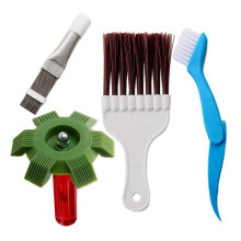 Conjunto de 4 Escovas de Limpeza de Condensador, Adequado para Secadoras, Condicionadores de Ar e Geladeiras.