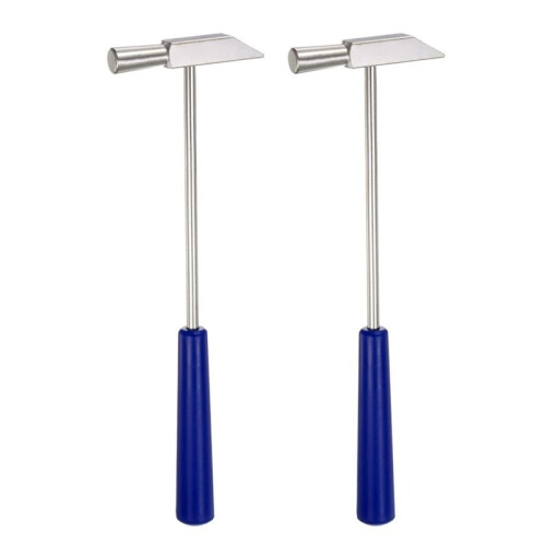 2pcs Double Face Small Metal Hammer 8 Inch Round Triangle Dual- Multifunctional Mallet