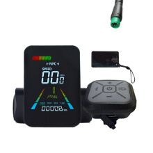 F3 E-Bike NFC LCD-Scherm Geanimeerde Kleurenmeter 24V/36V/48V/60V UART Elektrische Scooter NFC LCD-Meter Snelheidsmeter 5PIN