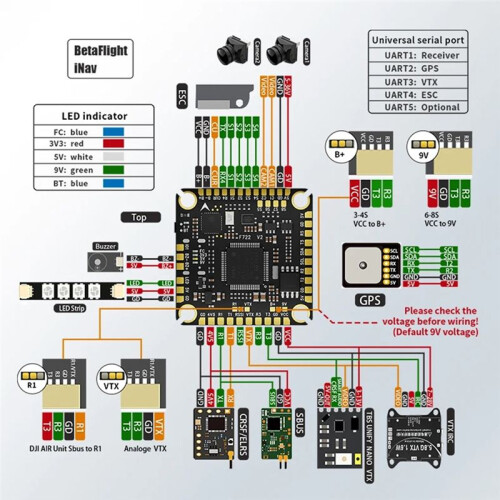 F722 V2 Flight Controller X8 ICM42688P&BMP280 30.5mm for Racing Drone 2