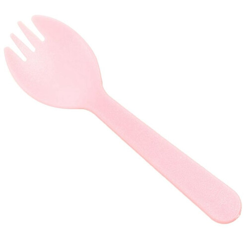 Disposable Plastic Fork and Spoon Individual Packaging for Ice Cream and Yogurt Fruit Salad Fork and Spoon A