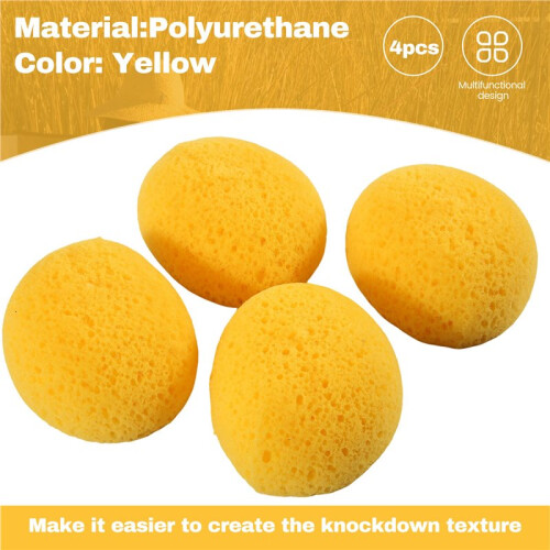 4Pcs Wall Texture Sponges, Sponge for Patch/Repair Ceiling Drywall Wall, DIY Painting Ceiling Wall Texture, Round Sponge 1
