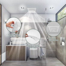 Bathroom Exhaust Fan Cover with Spring, Square Ceiling or Wall Mounted Exhaust Fan, Ceiling Fan, Grille, Air Diffuser
