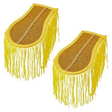 2 Stück Quaste Schulter Uniform Fransen Schulter Stoff Basis Epauletten Brosche Pin mit Goldener Quaste Gold
