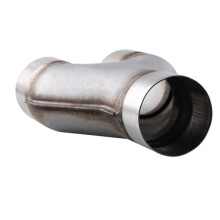 Dual Exhaust Tips Car Exhuast Y Pipe Double Outlet Muffler Tip 409 Stainless Steel 3-Way Pipe Car Tail 51 63 76MM A1