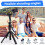 Trépied Télescopique Portable, Base Stable, Perche à Selfie, Hauteur Réglable, Rotation à 360, Support de Diffusion en Direct avec Éclairage 1