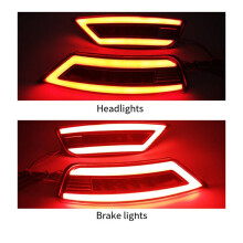 2 Réflecteurs de Pare-Chocs Arrière à LED pour  Focus 2 MK2 Hatchback Ecosport Escape  2009-2020, Feux de Brouillard et Clignotants Arrière