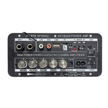 2 Channel Stereo Digital  Amplifier Board Dual Microphone Karaoke Amp Speaker for Home Theater Car DIY EU PLUG