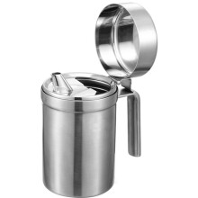 550ML Stainless Steel Olive Oil Dispenser Bottle for Kitchen, BBQ, Leakproof with Wide Mouth & Lid