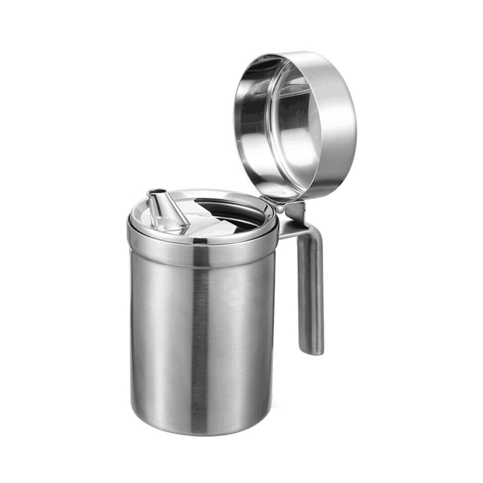 550Ml Stainless Steel Olive Oil Dispenser Bottle For Kitchen, Bbq, Leakproof With Wide Mouth & Lid 6033692539774