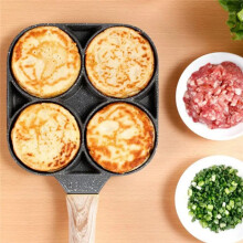 4 Hole Nonstick Egg Omelette Grilled Steak Cooking Pan Hamburger Bread Breakfast Maker Induction Cookware Omelet Pan
