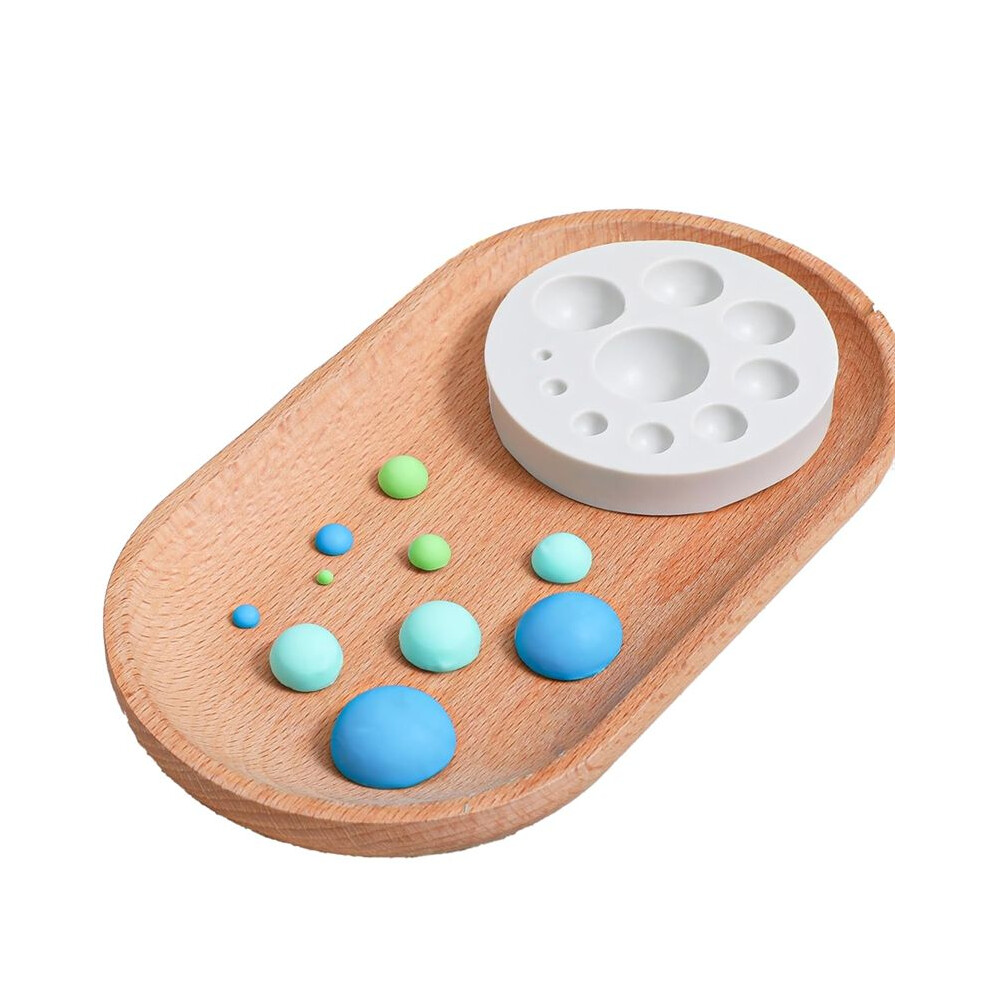 Tauoh Half Round Polymer Clay Molds,10 Sizes Clay Makers Earring Molds For Jewelry Making, Silicone Mold Tools Supplies