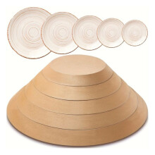 Set di 5 Stampi per Ceramica In Legno, Misure Versatili per La Lavorazione di Ceramica e Argilla, Stampi Rotondi per La Costruzione Manuale
