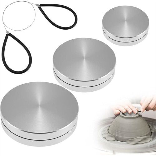 4 Pcs Ceramic Clay Pottery Throwing Trimming Spinner Tool, 30mm/38mm/45mm Clay Ceramic Rotary Tools with Cutters Wire