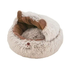Cat Bed Cave Covered Cat Nest Small Dog Bed Warm Anti-Slip Nest Pet Supplies for Winter Animal Kitten Puppy Balcony A