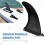 Quilha para Prancha de Stand- Paddle de 10 Polegadas com Parafuso Central, para Pranchas de Surfe e Pranchas de Stand- Paddle, Acessórios de Surfe 4