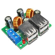 4 USB Port A5268 Step-Down Power Supply Converter Board Module 12V 24V 40V to 5V 5A for MP3/MP4 Phone Car Equipment