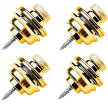 4pcs Electric Guitar Straplock Zinc Alloy Bass Safety Straplocks Flat Non-Slip Replacement Instrument Accessories,A