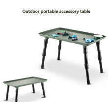 Tavolo Pieghevole da Pesca per Esterni, Sedia da Campeggio, Barbecue, Tavolo da Picnic, Antiscivolo, Gambe Regolabili Ed Estensibili, Scrivania
