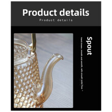 Hammer Pot Copper Handle Retro Boiling Teapot Large Kettle Capacity Large Hole Pot High Borosilicate Glass Teapot