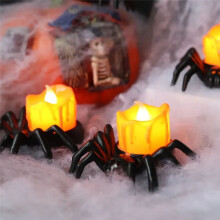 5 pièces de décoration d'Halloween, veilleuses en forme d'araignée, accessoires de décoration pour bar, maison hantée