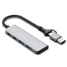 HUB USB 3.0 Double Port, Station D'Accueil Type-C Vers Hub 4  pour Extension D'Ordinateur Portable