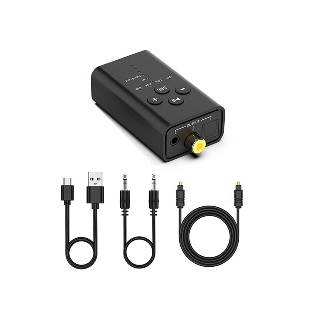 Usb Audio Receiver Aux/Fibre-Optical/Coaxial Usb Audio Converter 5.2 For Speaker Amplifier Pc Tv 6031513090947