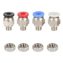 Conector Pneumático PC4-M6 com Porca Conector Pneumático Direto PC4-M6 para Peças de Impressora 3D Caixa de Secador de Filamento