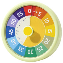 Kleurrijke Visuele Timer Handmatige Rotatietimer Kinderen in de Klas Leren Keuken Koken Afteltimer Stopwatch B