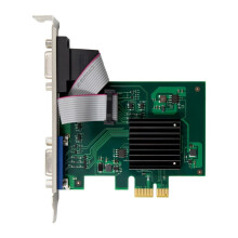 Sm750 Pcie 2-Poorts Seriële Uitbreidingskaart Vga Industriële 2D- 1920 X 1440 Hd Grafische Kaart 64 Mb Ddr