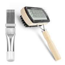 Air Conditioner Coil Cleaning Brush Kit - HVAC Coil Cleaner with Double Sided Brush and Metal Radiator Fin Comb