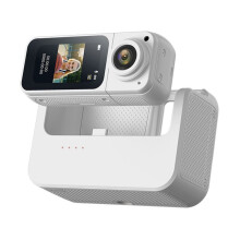 2.7K Thumb Camera Wifi Action Camera 180 Rotate Sport Cam DV Cycling Recorder Camcorder Camera with Charging Case White