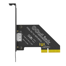PCI-E 4X 4.0 to Oculink SFF-8611/8612 Expansion Card Adapter with Long Profile Bracket