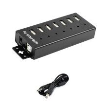 Industrial USB HUB 7-CH USB 2.0 Expansion HUB Adapter for Win11/10/8 Linux