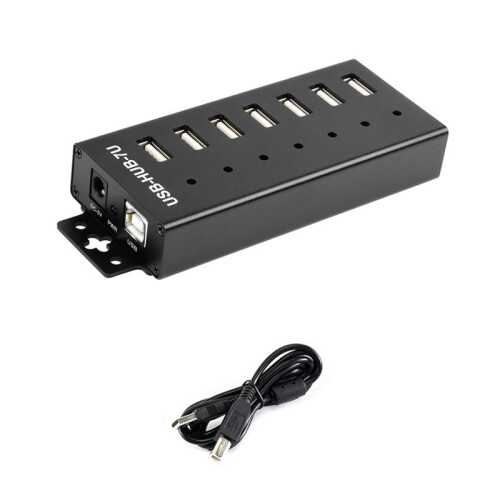 Industrial USB HUB 7-CH USB 2.0  Expansion HUB Adapter for Win11/10/8 Linux