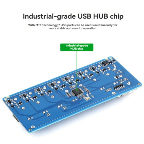 Industrial USB HUB 7-CH USB 2.0  Expansion HUB Adapter for Win11/10/8 Linux 1