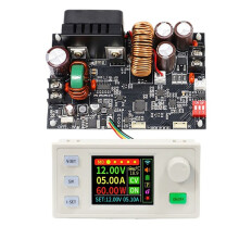 XY6020LS CNC  Buck Boost Conversor 20A 1200W Regulador de Potência de Laboratório Módulo de Carga de Tensão e Corrente Constante