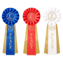 3 St Prisband 1:A, 2:A, 3:E, Prisband Rosettset, Satin Deltagande Plats Vinnare Segerband Utmärkelser