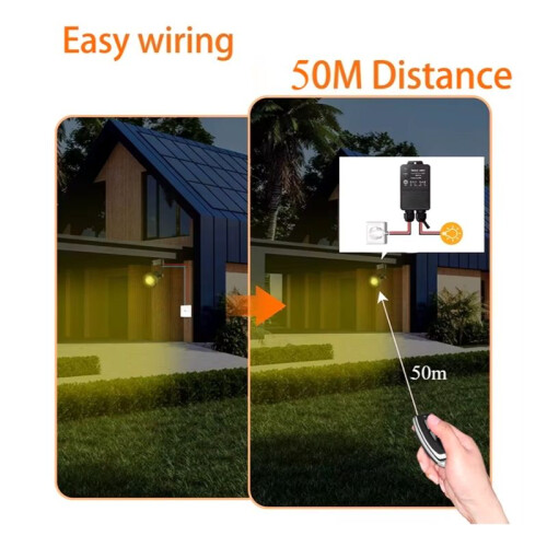 433MHz Wireless Remote Control  Waterproof Wireless Receiver DC8V-80V 30A Transmitter for Pump Light Fan 1
